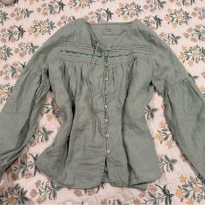 Marks & Spencer Sage Green Blouse